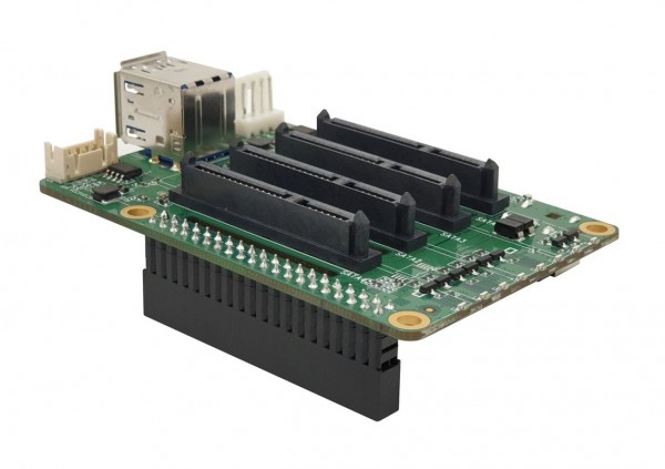 Raspberry Pi 4 SATA HAT Quad NAS Platine für Netzwerkspeicher