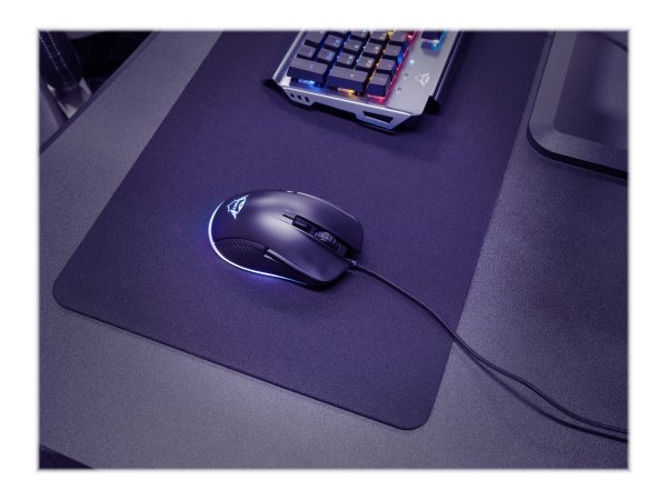 Trust GXT 922 YBAR - Mano destra - Ottico - USB tipo A - 7200 DPI - Nero