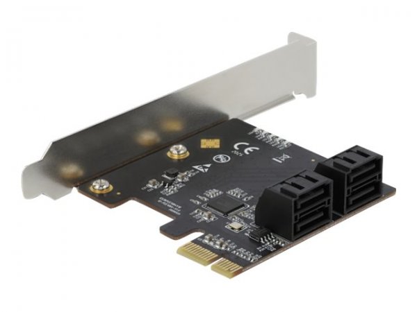 Delock Scheda PCI Express x1 SATA a 4 porte - Fattore di forma a basso profilo - PCIe - SATA - A bas