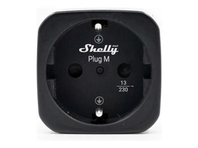 Shelly Plug M Gen3 Black 2-Pack Power Metering Smart