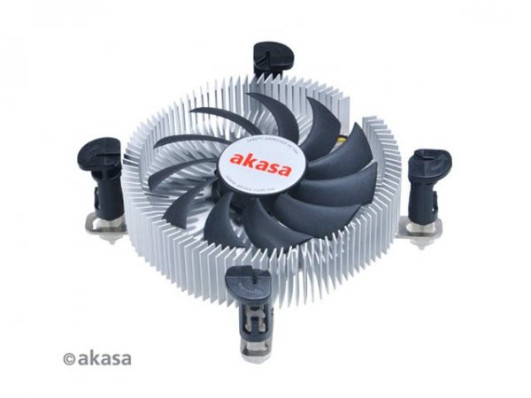 Akasa AK-CC7122BP01 - Refrigeratore - 7,5 cm - 600 Giri/min - 3000 Giri/min - Alluminio - Blu