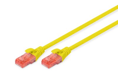 DIGITUS Cavo patch CAT 6 U/UTP - 2 m - Cat6 - U/UTP (UTP) - RJ-45 - RJ-45 - Giallo