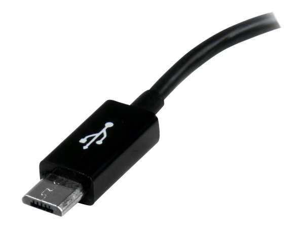StarTech.com Cavo Adattatore micro USB a USB femmina OTG da viaggio 12cm M/F - Nero - 0,127 m - Micr