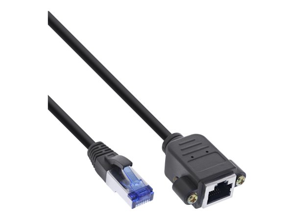 InLine cavo patch prolunga - S/FTP (PiMf) - Cat.6A - senza alogeni - rame - 0,5m