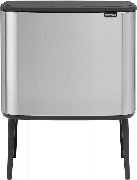 Brabantia 316081 - 33 L - Rettangolare - Acciaio inossidabile - Nero - Acciaio inossidabile - Plasti
