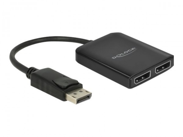 Delock Splitter DisplayPort 1.4 1 x DisplayPort a 2 x DisplayPort MST - DisplayPort - 2x DisplayPort