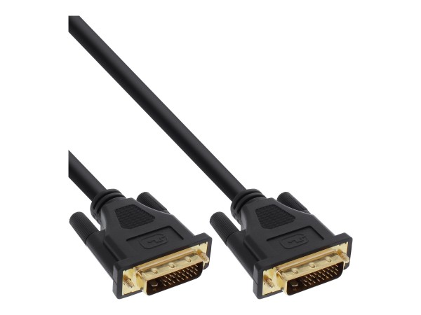 InLine Cavo DVI-D 24+1 maschio / maschio - 2m - dorato - PREMIUM - nero