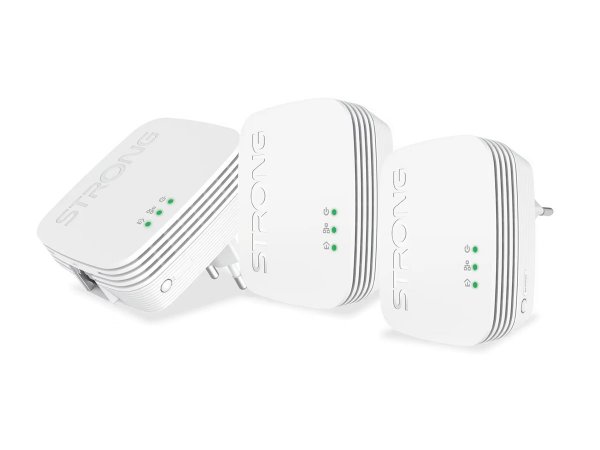 Strong Powerline 600 Triple Pack Mini 3er-Pack - Rete elettrica - 10,1 Gbps