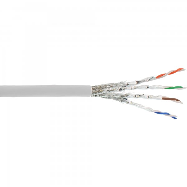 InLine Matassa Cavo Cat.6a - S/FTP(PiMF) - CU - halogenfree - bianco - 100m
