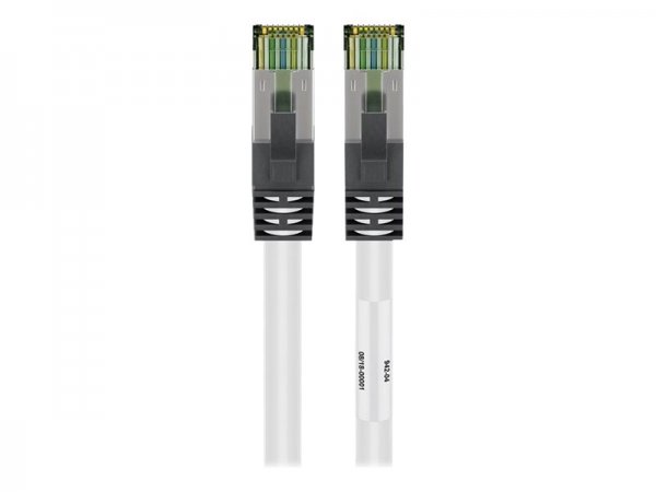 Goobay Cat 8.1 Patchkabel S/FTP PiMF Weiss - Cavo - Rete