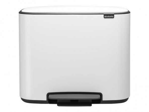 Brabantia Bo 121388 Treteimer Stahl l x B H 363 540 440 mm Weiß Fuss-Tretmechanik