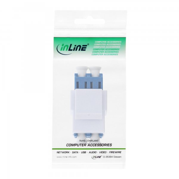 InLine Adattatore Snap-In Keystone FO - LC/LC duplex - monomodale - ceramica