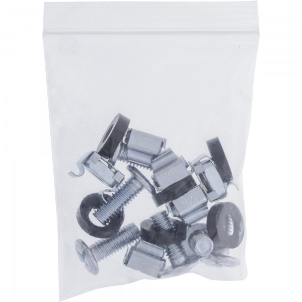 InLine 19" Pannello di gestione dei cavi - 5 appendini plastica - RAL9005 - nero