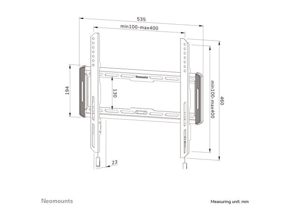 Neomounts WL30-550BL14 Supporto TV a parete 32-75" - ultrapiatto - montaggio facile - 81,3 cm (32")