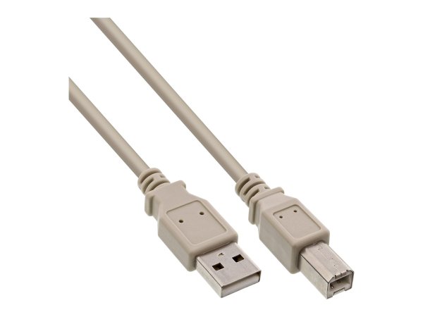InLine Cavo USB 2.0 A maschio / B maschio - beige - 0,5m