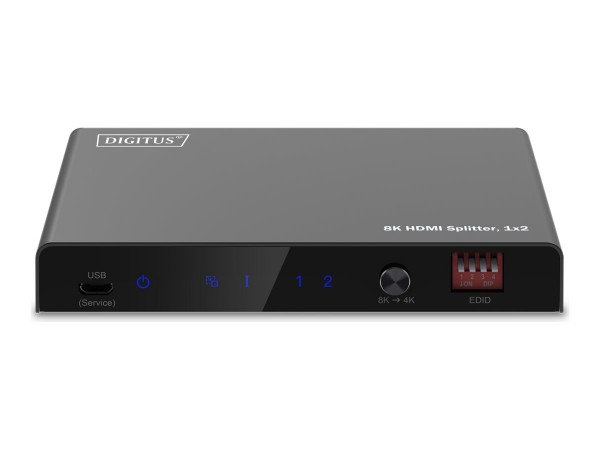 DIGITUS 8K HDMI Splitter 1x2 - Cavo - Audio/multimedia