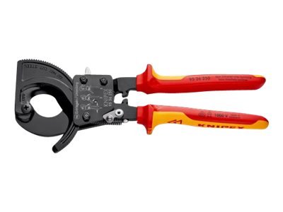 KNIPEX 95 36 250 - Tagliacavi manuale - Rosso - Giallo - Acciaio - Nero - 250 mm - 165 mm