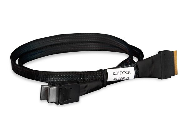 Icy Dock Kabel SlimSAS 8i to 2 x OCulink 4i Cable PCIe 4.0 - Cavo - Digitale/dati