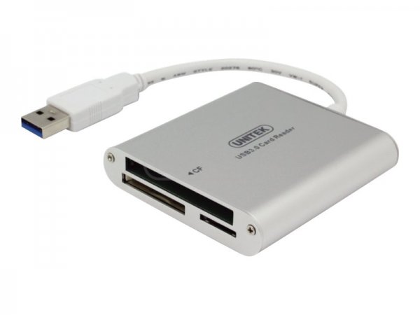 Unitek International Y-9313 card USB 3.2 Gen 1 3.1 1 Silver - Card-Reader - CompactFlash (CF Typ 1/C