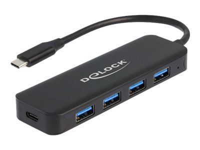 Delock Hub USB Type-C a 4 porte USB 3.2 Gen 1 con erogazione di potenza da 85 Watt - USB 3.2 Gen 1 (