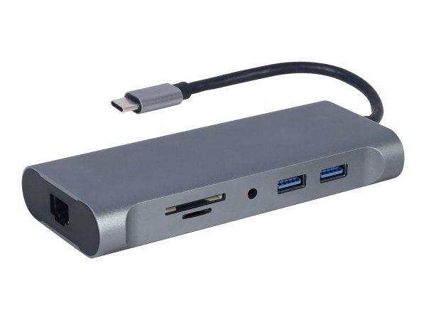 Gembird USB Typ-C 7-in-1 Kombi Adapter spacegrau