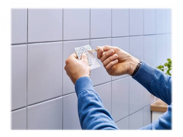 Tesa 77762 - Interno - Gancio universale - Bianco - Striscia adesiva - 2 kg - Piastrelle e metallo