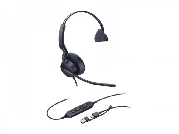 Yealink Headset UH46 Mono Teams USB-C/A - Cuffia - 20 KHz