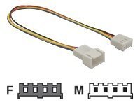Delock Cable Fan 4pin - 0,2 m - Molex (4-pin) - Molex (4-pin)