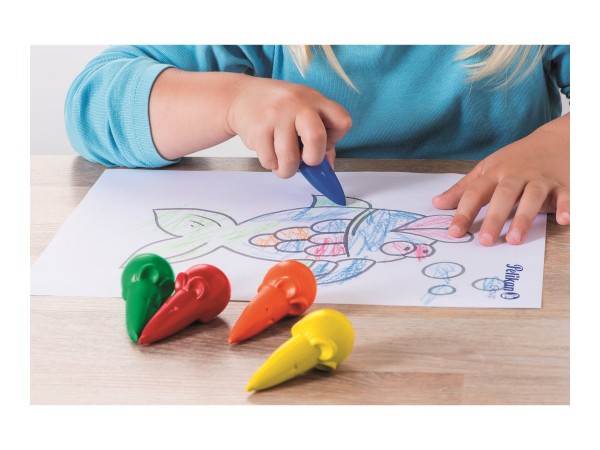 Pelikan 803328 - 6 pz - Blu - Verde - Arancione - Rosso - Viola - Giallo - Multicolore - Cera - Blis