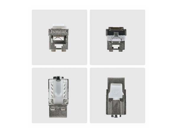 StarTech.com Cat6a Keystone Jack 10-Pack 90-Deg - Rete - CAT 6a