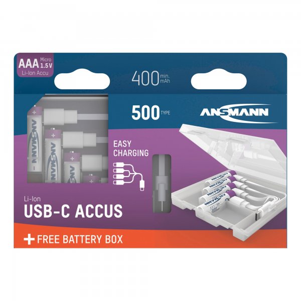 Ansmann Micro AAA -Akku Li-Ion 400 mAh 1.5 V 4 St.