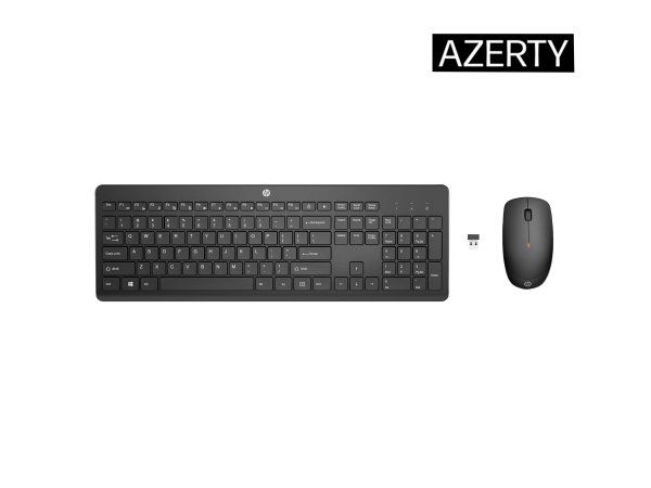 HP Combo tastiera e mouse wireless 230 - Wireless - RF Wireless - Interruttore a chiave a membrana -