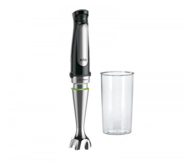 Braun MQ 7000X - Frullatore ad immersione - 0,6 L - 1,2 m - 1000 W - Nero - Acciaio satinato