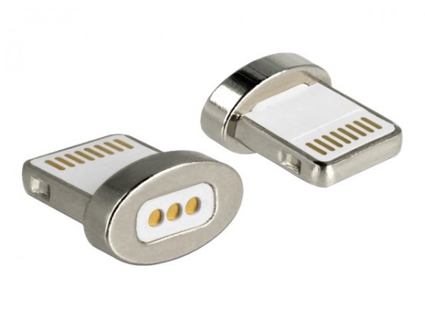 Delock 65928 - 8 pin Lightning - magnet interface - Argento