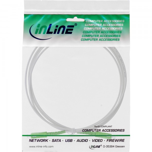 InLine Cavo FO simplex - FTTH - da SC/APC 8° a SC/APC 8° - 9/125µm - OS2 - 5m