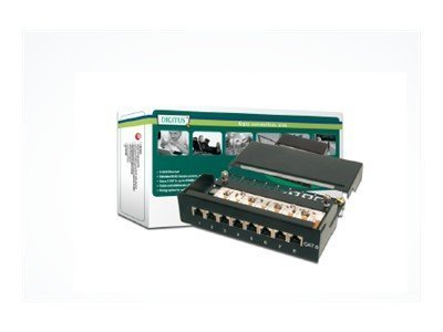 DIGITUS Pannello patch CAT 6 da tavolo - classe E - schermato - RJ-45 - Cat6 - Nero - 285 mm - 55 mm