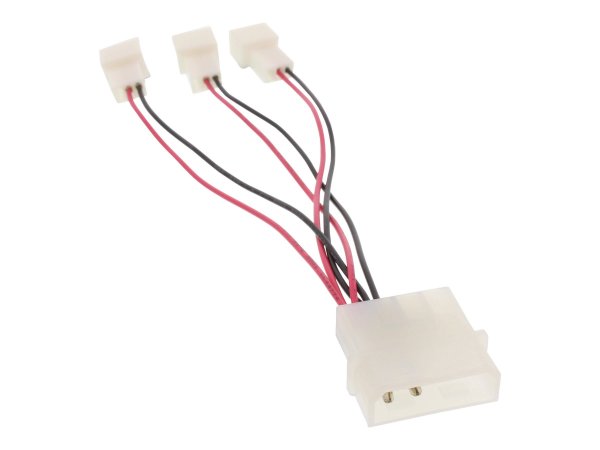 InLine Cavo alimentazione ventole - 1x 5,25” M 3x 3pin 5V M - 0,15m