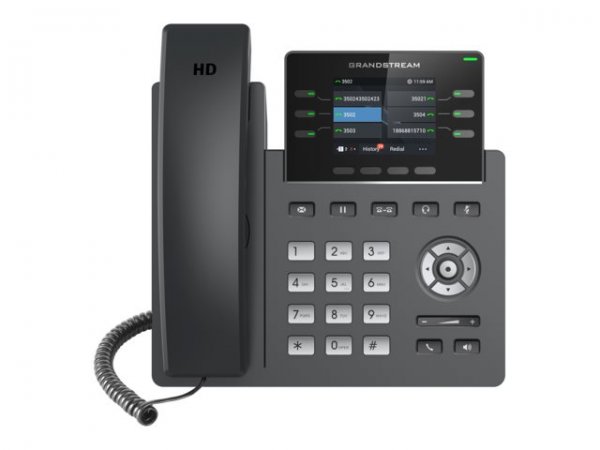Grandstream GRP2613 - IP Phone - Nero - Cornetta cablata - In-band - Fuori banda - Info SIP - 4 line