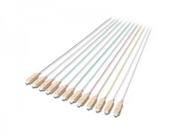 DIGITUS Spiraline colorate SC simplex OM3 - 2 m - OM3 - SC - Pigtail