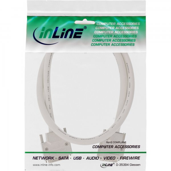 InLine Cavo SCSI U320 - 68pin micro Centronics (VHD) maschio / maschio - 3m