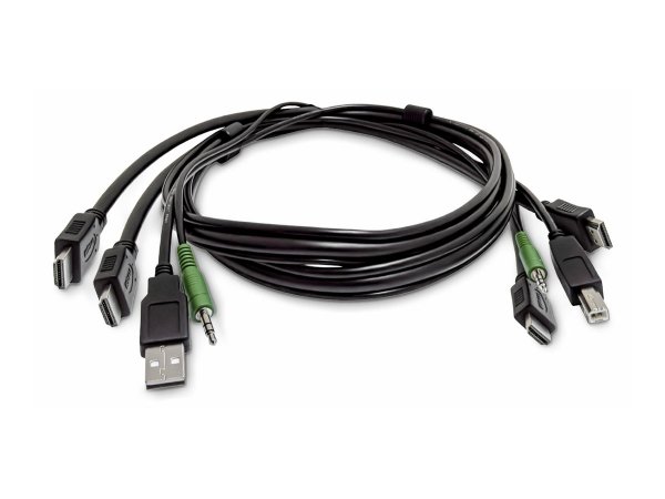 StarTech.com Dual-HDMI KVM Cable USB 2.0 TAA - Cavo - Audio/multimedia
