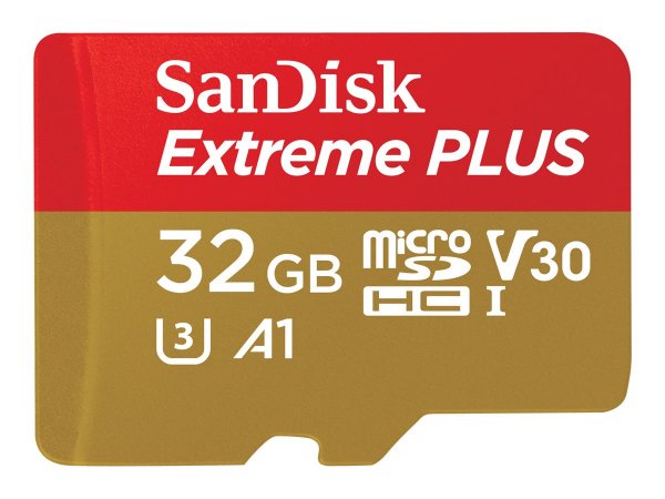 SanDisk Extreme Plus microSDHC+SD Adapter - High Capacity SD (MicroSDHC)