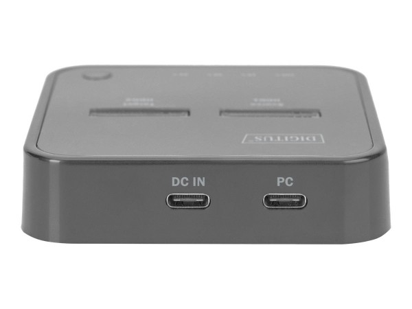 DIGITUS Docking station doppia SSD M.2 NVMe SSD con funzione di clonazione offline - USB-C™ - Cablat