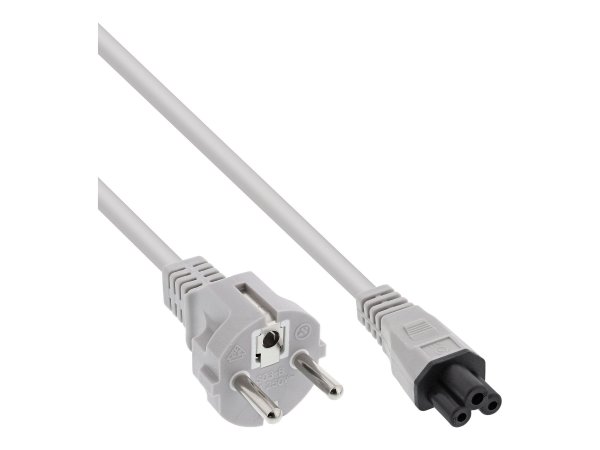 InLine Cavo alimentazione spina Shu.cko presa C5 per notebook - grigio - 0,5m