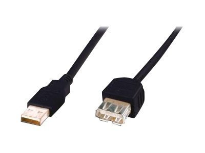 DIGITUS Cavo di prolunga USB 2.0 - 5 m - USB A - USB A - USB 2.0 - Maschio/Femmina - Nero