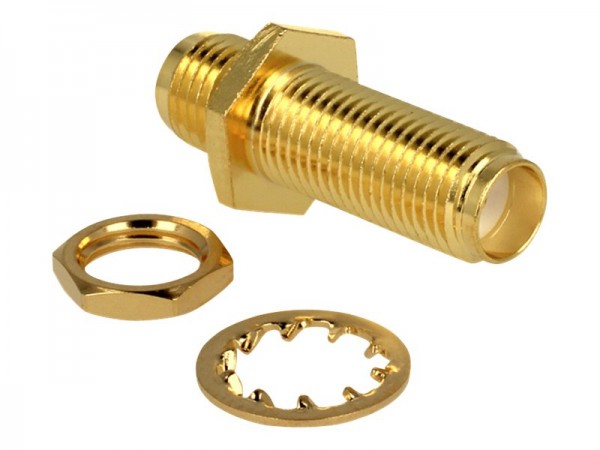 Delock 88779 - SMA - SMA - Oro - Oro - 22,5 mm - Sacchetto di politene