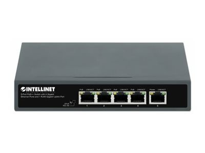Intellinet PoE++ Switch 4 Gb+ 1 RJ45 Uplink-Port - Interruttore - 1 Gbps