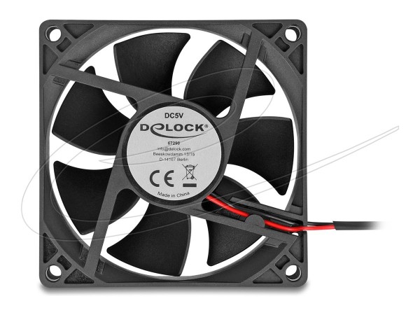 Delock Axiallüfter DC 80 x 80 schwarz