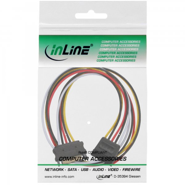 InLine Prolunga di alimentazione interna - spina/presa SATA - 0,50m