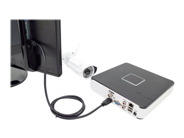 DIGITUS HDMI Premium High Speed con cavo di collegamento Ethernet - 3 m - HDMI tipo A (Standard) - H
